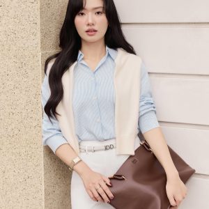 Áo Xuân Hè cổ đức dáng rộng, tay chờm